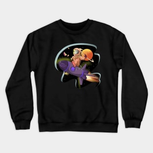 Astronaut Zombie Space Cat Crewneck Sweatshirt